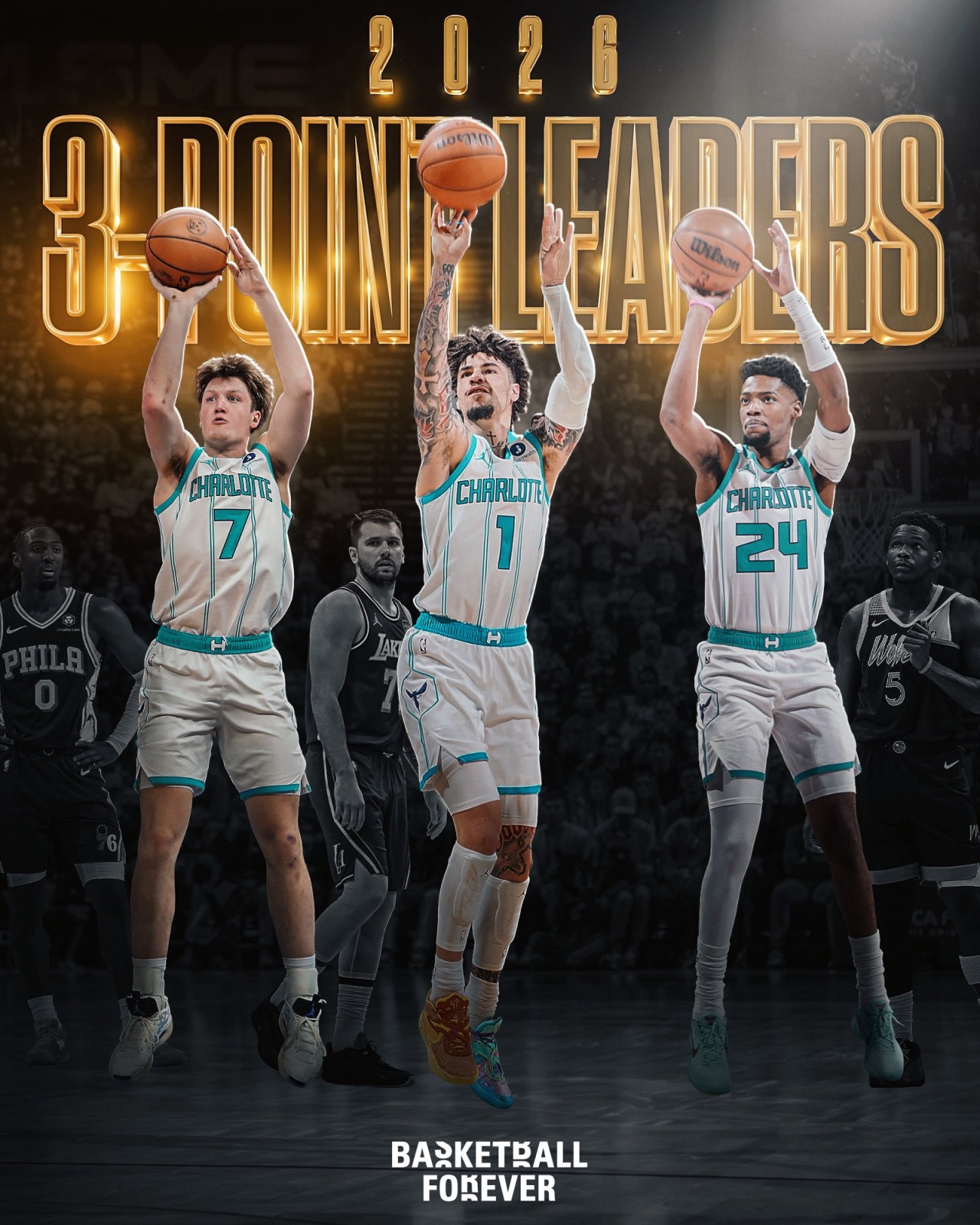 开云APP-光明！26年三分球领头羊全是黄蜂人：三球+米勒+新秀康神！